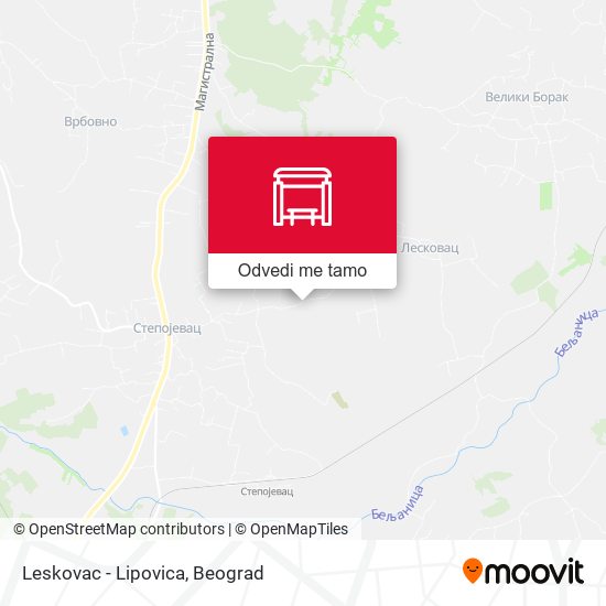 Leskovac - Lipovica mapa