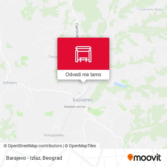 Barajevo - Izlaz mapa