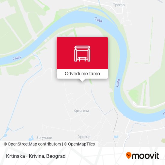 Krtinska - Krivina mapa