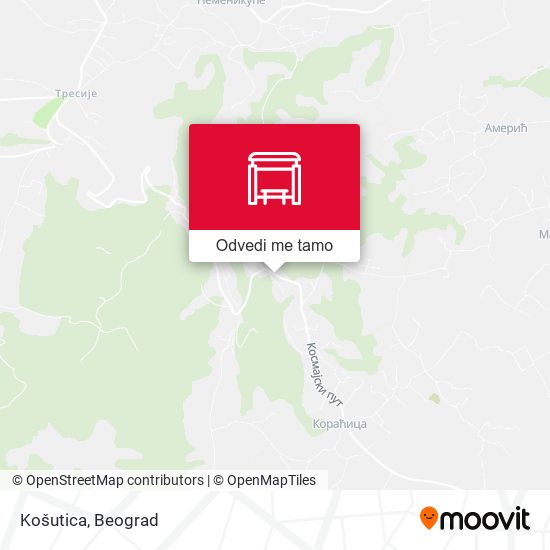 Košutica mapa