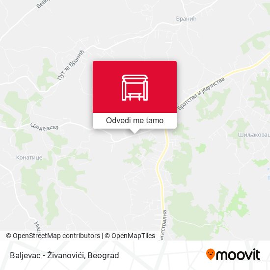 Baljevac - Živanovići mapa