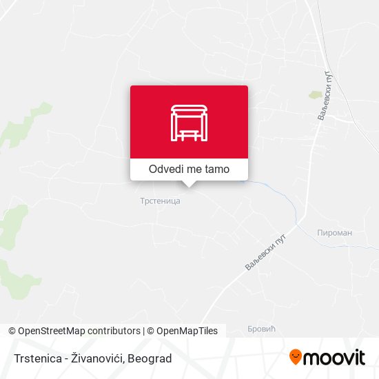Trstenica - Živanovići mapa