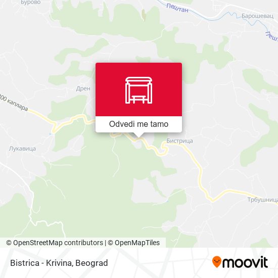 Bistrica - Krivina mapa
