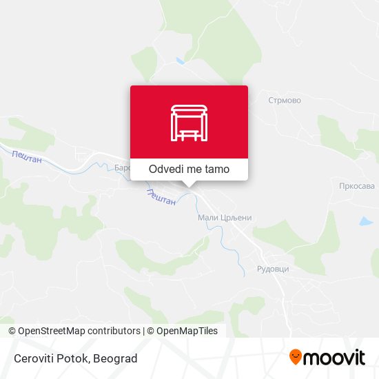 Ceroviti Potok mapa