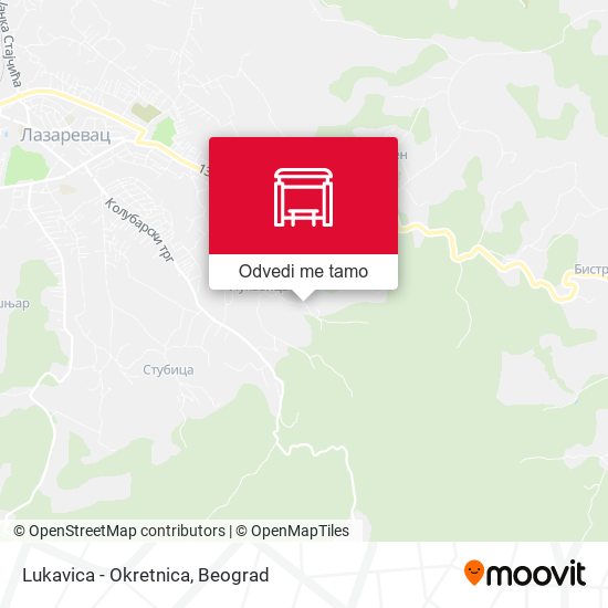 Lukavica - Okretnica mapa