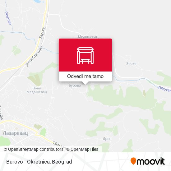 Burovo - Okretnica mapa