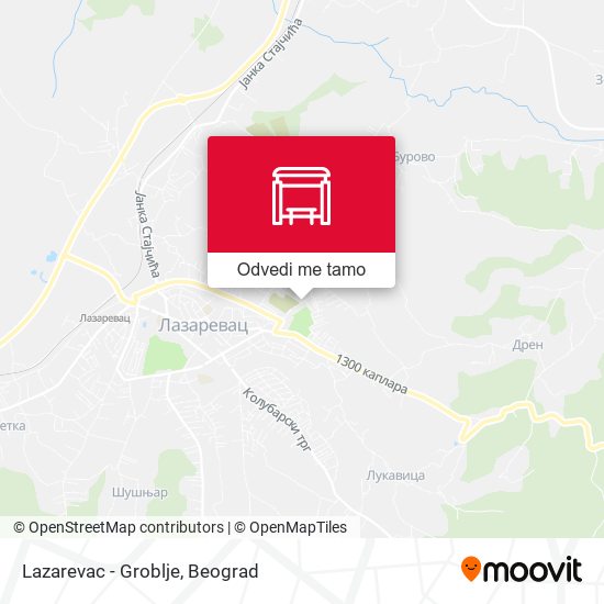 Lazarevac - Groblje mapa