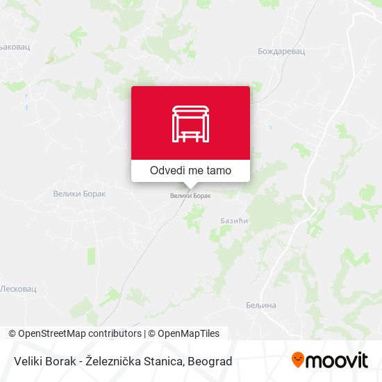 Veliki Borak - Železnička Stanica mapa