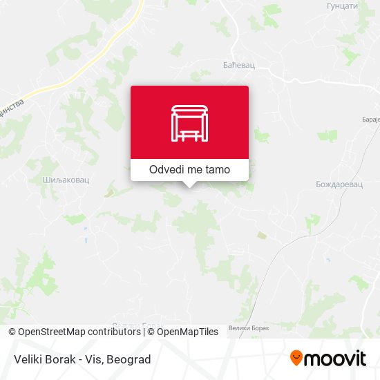 Veliki Borak - Vis mapa