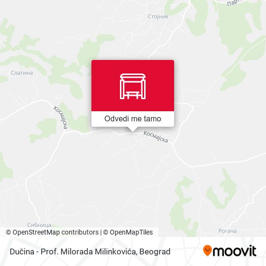 Dučina - Prof. Milorada Milinkovića mapa