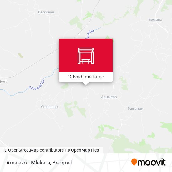 Аrnajevo - Mlekara mapa