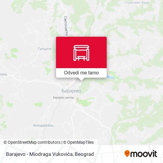 Barajevo - Miodraga Vukovića mapa