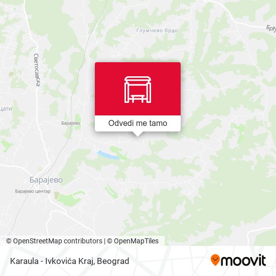 Karaula - Ivkovića Kraj mapa