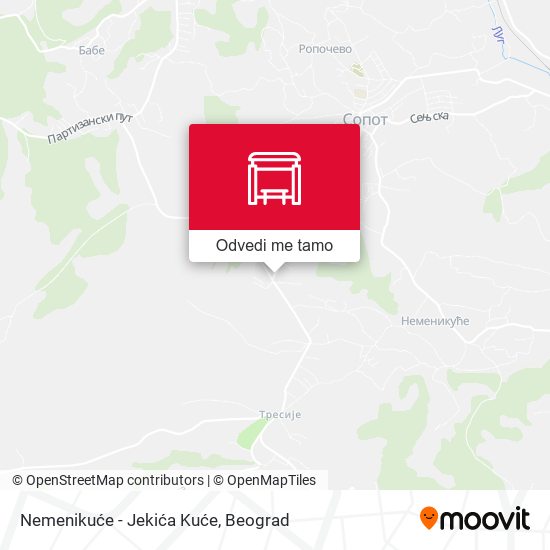 Nemenikuće - Jekića Kuće mapa