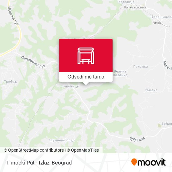 Timočki Put - Izlaz mapa