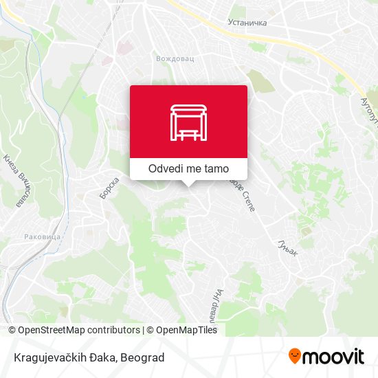 Kragujevačkih Đaka mapa