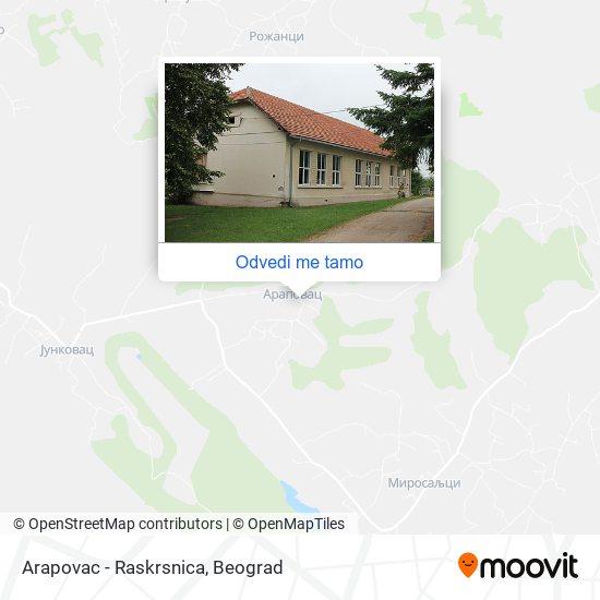 Arapovac - Raskrsnica mapa