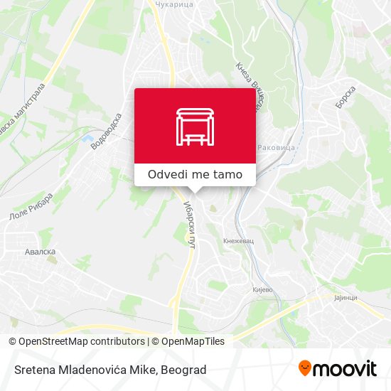 Sretena Mladenovića Mike mapa