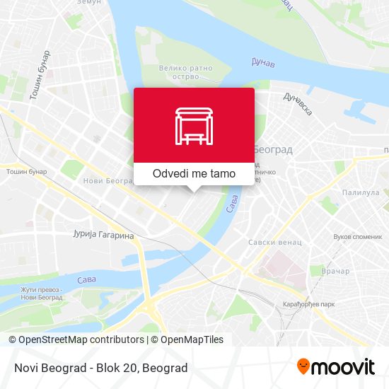 Novi Beograd - Blok 20 mapa