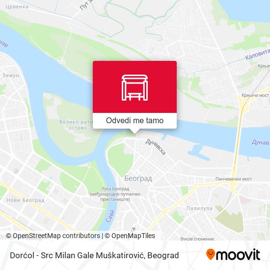 Dorćol - Src Milan Gale Muškatirović mapa