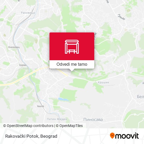 Rakovački Potok mapa