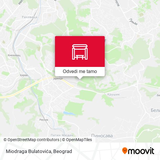 Miodraga Bulatovića mapa