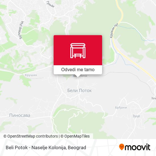 Beli Potok - Naselje Kolonija mapa