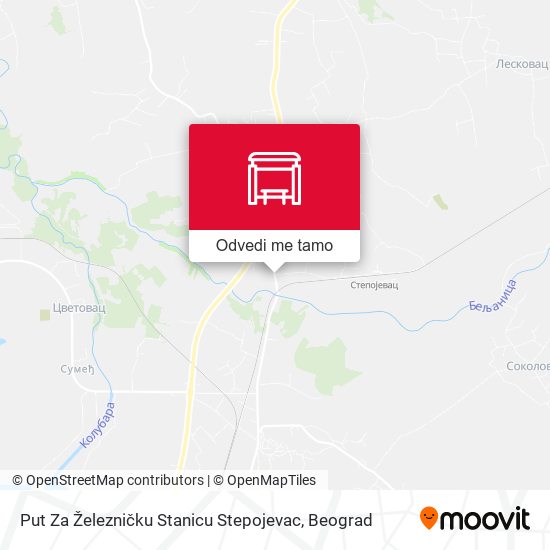 Put Za Železničku Stanicu Stepojevac mapa