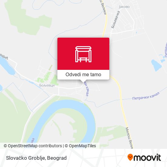 Slovačko Groblje mapa