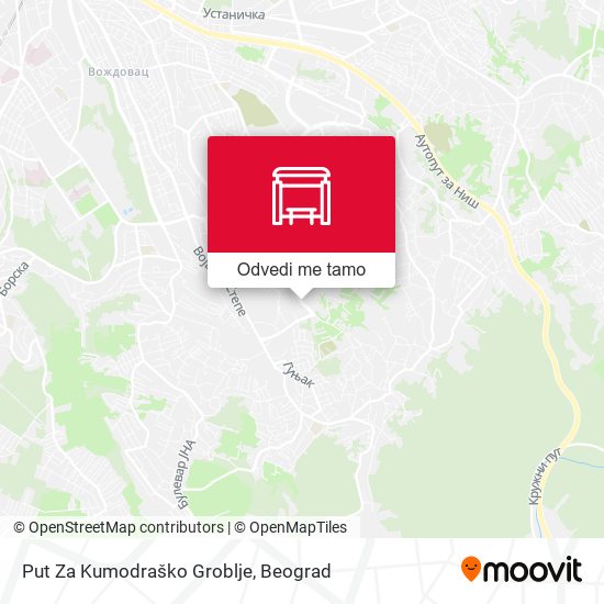 Put Za Kumodraško Groblje mapa