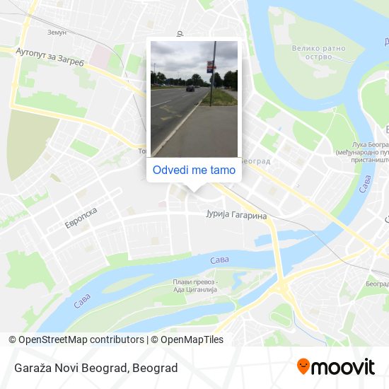 Garaža Novi Beograd mapa