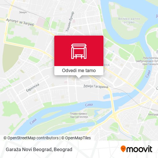 Garaža Novi Beograd mapa