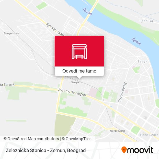 Železnička Stanica - Zemun mapa