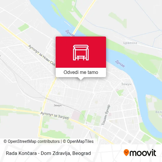 Rada Končara - Dom Zdravlja mapa