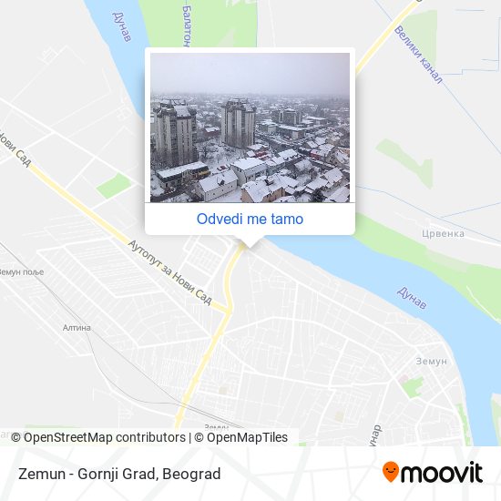 Zemun - Gornji Grad mapa