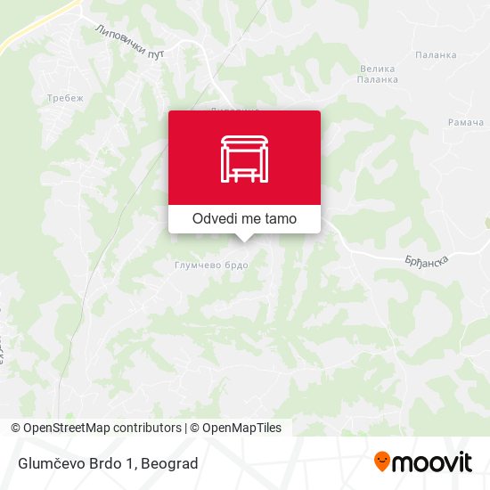 Glumčevo Brdo 1 mapa