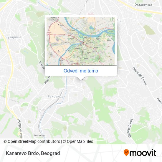 Kanarevo Brdo mapa