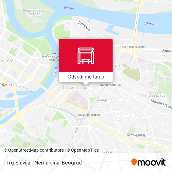 Trg Slavija - Nemanjina mapa