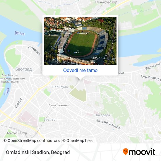 Omladinski Stadion mapa