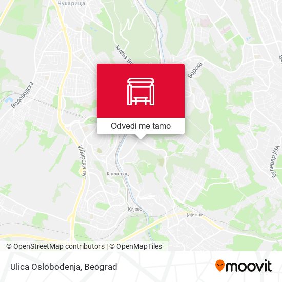 Ulica Oslobođenja mapa