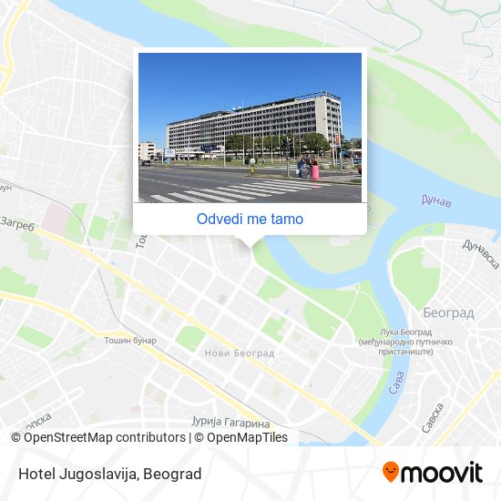 Hotel Jugoslavija mapa