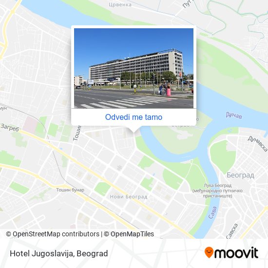 Hotel Jugoslavija mapa