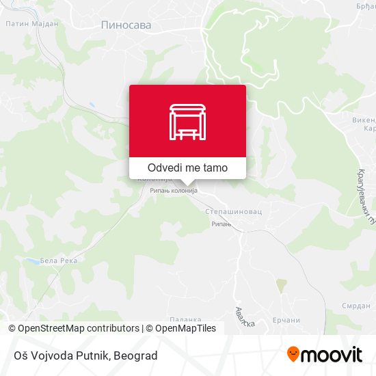 Oš Vojvoda Putnik mapa