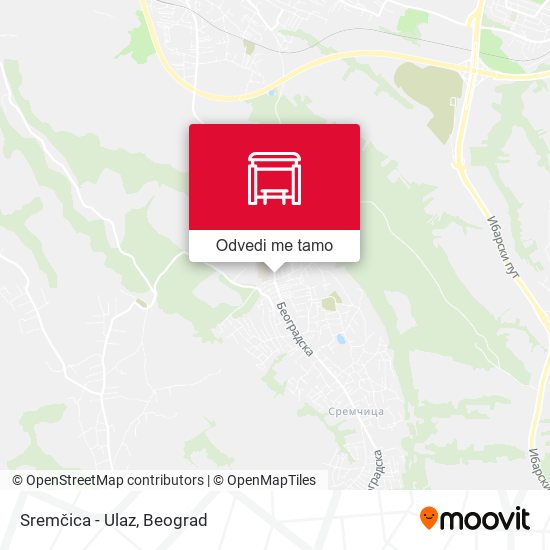 Sremčica - Ulaz mapa