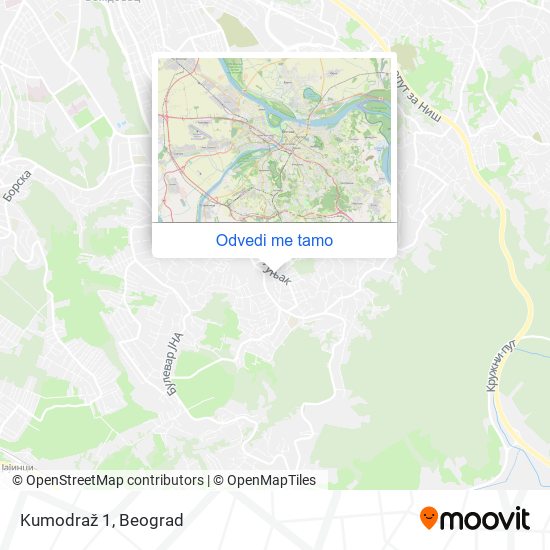 Kumodraž 1 mapa