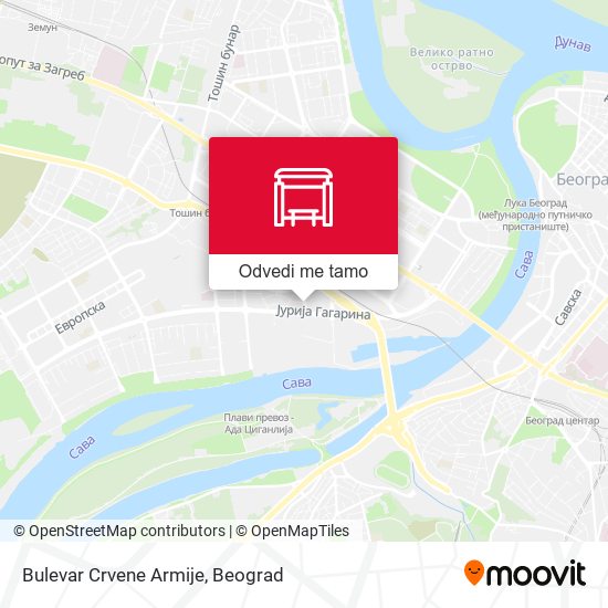 Bulevar Crvene Armije mapa