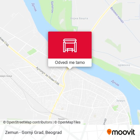 Zemun - Gornji Grad mapa