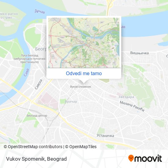 Vukov Spomenik mapa