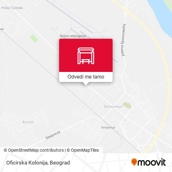 Oficirska Kolonija mapa