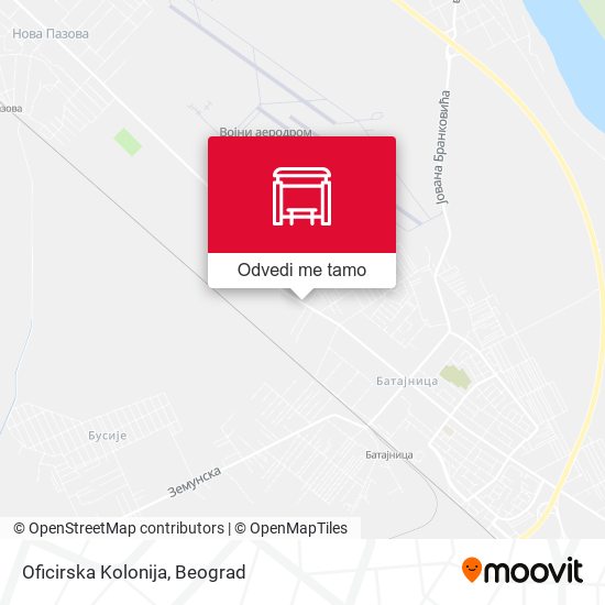 Oficirska Kolonija mapa